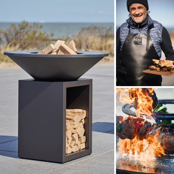 Wetterfestes Holzlager für Outdoor Grill und Outdoor Küche