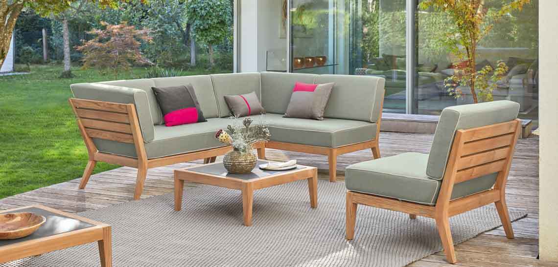 Loungemöbel aus Geflecht, Edelstahl, Aluminium - Garpa