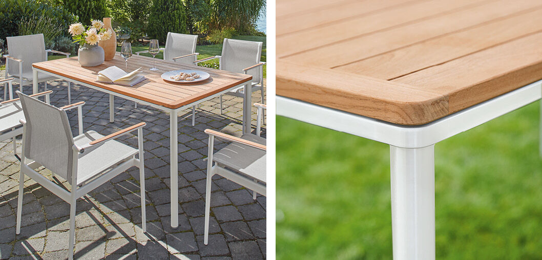 Hochwertige Gartentische aus Teak, Aluminium, Kunstharz - Garpa