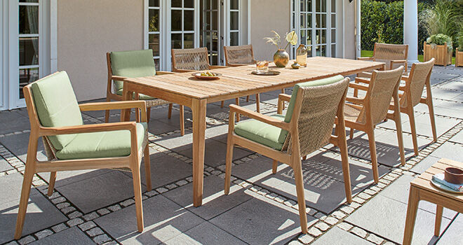 gartenmobel outdoor, gartenmöbel aus teak, edelstahl und geflecht - garpa, Design ideen