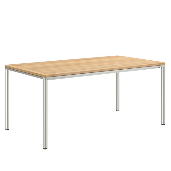 Portland Tisch Edelstahl 165 x 90 Tischplatte Teak