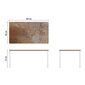 Portland Tisch Edelstahl 165 x 90 Tischplatte Kunstharz Patina Graubraun