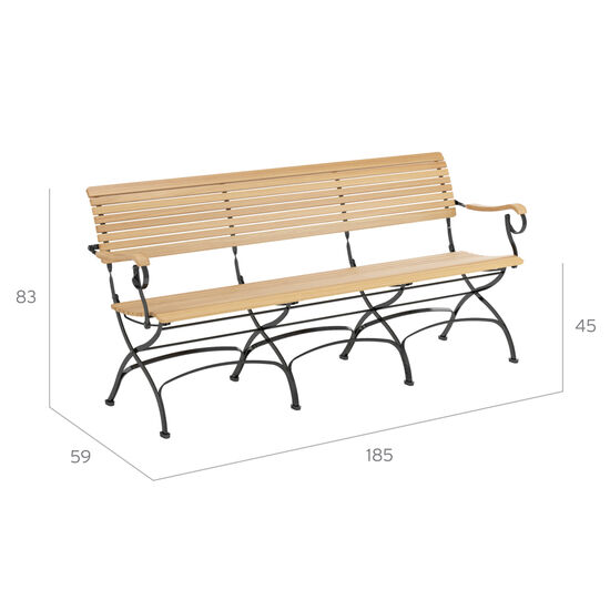 Fontenay Bank 185 Teak