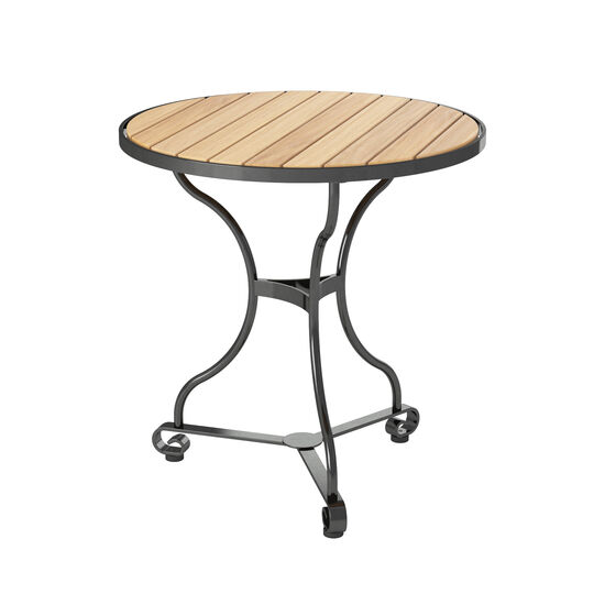 Fontenay Beistelltisch rund 55, Teakleisten