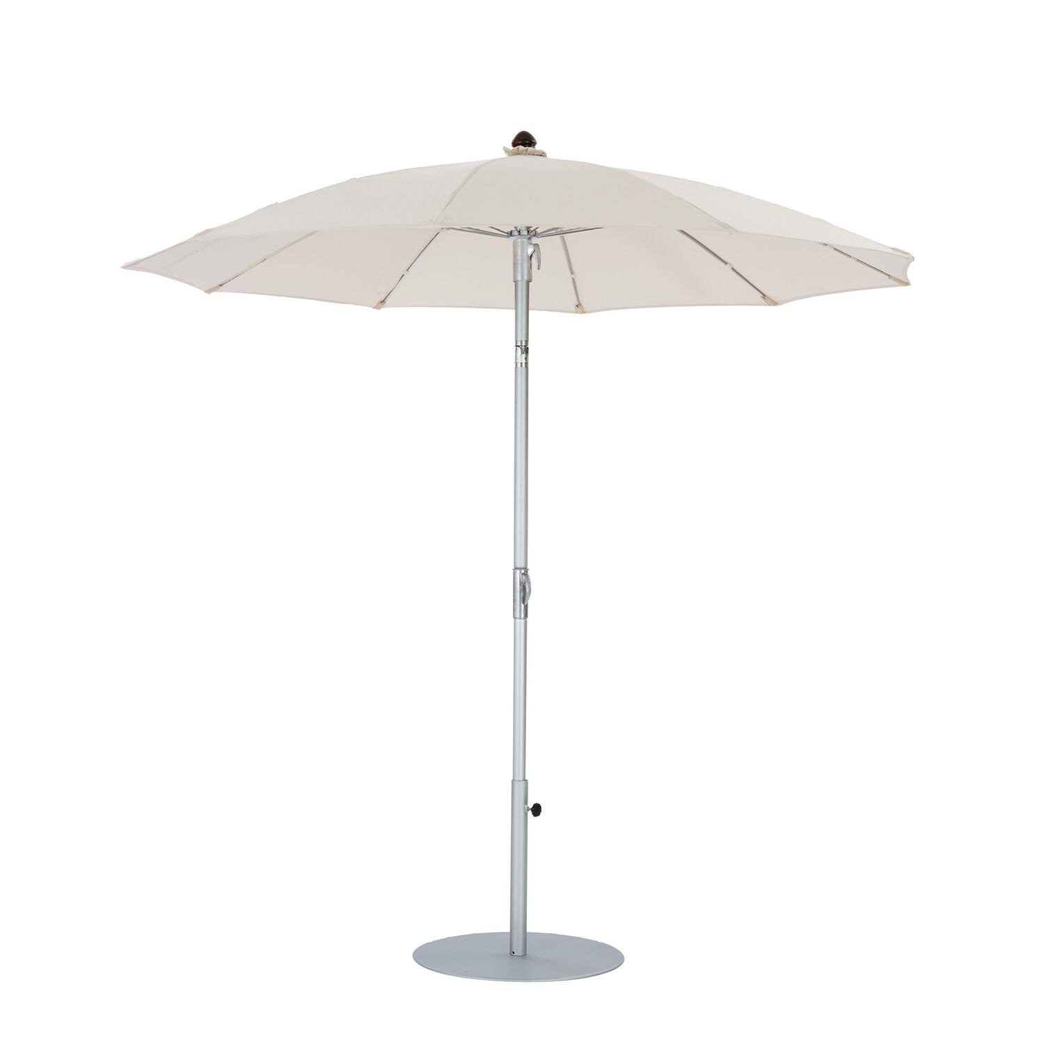Toscana – Schirm 2,20 m rund, Elfenbein, Aluminium-Mast & mehr - Garpa | Sessel-Erhöhungen