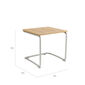 Bolero Beistelltisch Edelstahl 55 x 55 Teak
