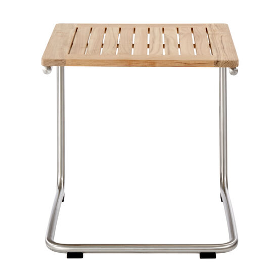 Bolero Beistelltisch Edelstahl 55 x 55 Teak