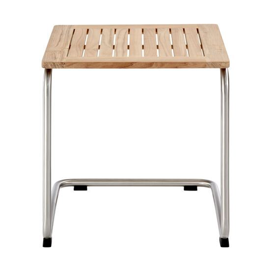 Bolero Beistelltisch Edelstahl 55 x 55 Teak