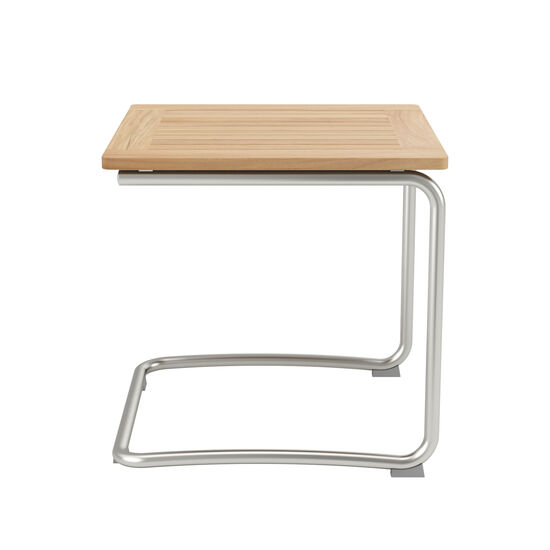Bolero Beistelltisch Edelstahl 55 x 55 Teak