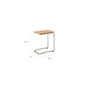 Bolero Beistelltisch Edelstahl 55 x 37 Teak