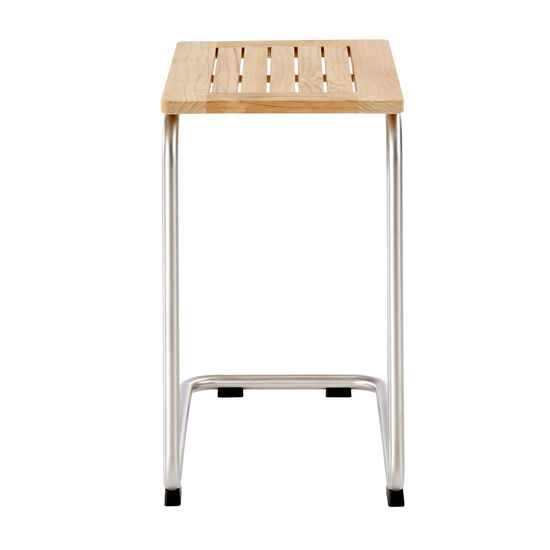 Bolero Beistelltisch Edelstahl 55 x 37 Teak
