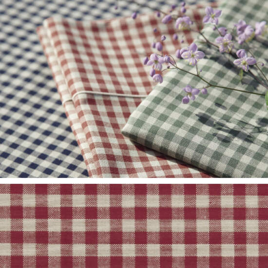 Vichy Tischtuch Rot 280x150