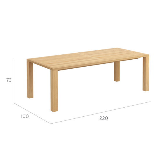 Square Tisch Teak 220 x 100