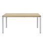 Portland Ausziehtisch Aluminium 165-225 x 90 Tischplatte Teak