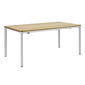 Portland Ausziehtisch Aluminium 165-225 x 90 Tischplatte Teak