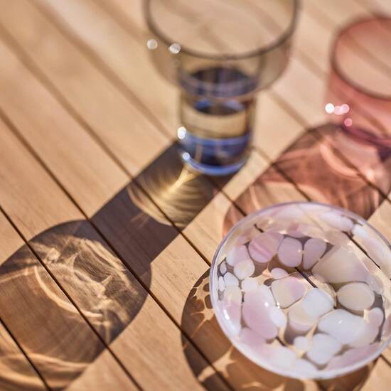 Portland Ausziehtisch Aluminium 240-300 x 100 Tischplatte Teak