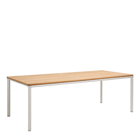 Portland Tisch Aluminium 220 x 100 Teak
