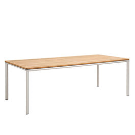 Portland Tisch Aluminium 220 x 100 Teak