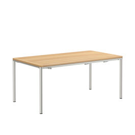 Portland Ausziehtisch Edelstahl 165-225 x 90 Tischplatte Teak