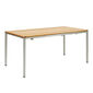 Portland Ausziehtisch Edelstahl 165-225 x 90 Tischplatte Teak
