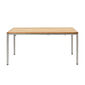 Portland Ausziehtisch Edelstahl 165-225 x 90 Tischplatte Teak