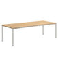 Portland Ausziehtisch Edelstahl 240-300 x 100 Tischplatte Teak