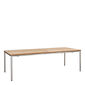Portland Ausziehtisch Edelstahl 240-300 x 100 Tischplatte Teak