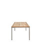 Portland Ausziehtisch Edelstahl 240-300 x 100 Tischplatte Teak