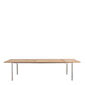 Portland Ausziehtisch Edelstahl 240-300 x 100 Tischplatte Teak