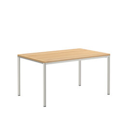 Portland Tisch Edelstahl 140 x 90 Tischplatte Teak