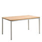 Portland Tisch Edelstahl 140 x 90 Tischplatte Teak