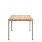 Portland Tisch Edelstahl 140 x 90 Tischplatte Teak