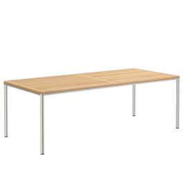Portland Tisch Edelstahl 220 x 100 Tischplatte Teak