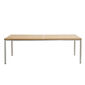 Portland Tisch Edelstahl 220 x 100 Tischplatte Teak