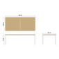Portland Tisch Edelstahl 220 x 100 Tischplatte Teak