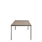 Portland Tisch Edelstahl 220 x 100 Tischplatte Kunstharz Patina Graubraun