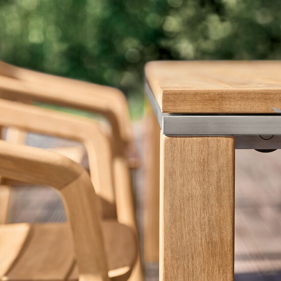 Portland Ausziehtisch Teak 165-225 x 90