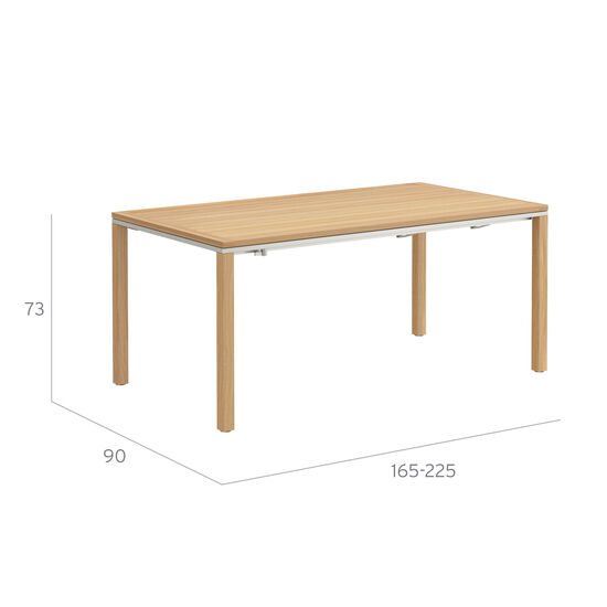 Portland Ausziehtisch Teak 165-225 x 90