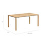 Portland Ausziehtisch Teak 165-225 x 90