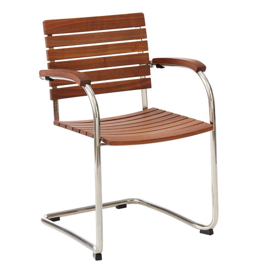 Jive Freischwinger Nussbaum stapelbar