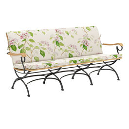 Auflage Fontenay Low Dining Bank 180 Dessin "Hortensia Rosa"