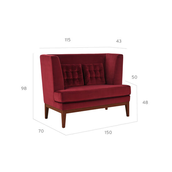 Hyde Sofa Carmine