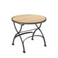 Fontenay Beistelltisch rund 55 niedrig klappbar, Teakleisten