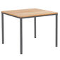 Portland Tisch Graphit 90 x 90 Tischplatte Teak