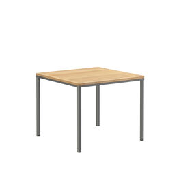 Portland Tisch Graphit 90 x 90 Tischplatte Teak