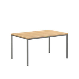 Portland Tisch Graphit 140 x 90 Tischplatte Teak