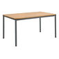 Portland Tisch Graphit 140 x 90 Tischplatte Teak