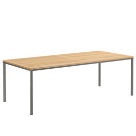 Portland Tisch Graphit 220 x 100 Tischplatte Teak