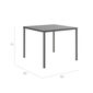 Portland Tisch Graphit  90 x 90 Tischplatte Kunstharz Shade