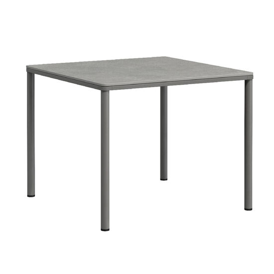 Portland Tisch Graphit 90 x 90 Tischplatte Kunstharz Stone